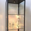Vitrin vitrinskåp - Showcase Tower Solo glasmonter med underskåp, LED-ljus och lås - svart #5