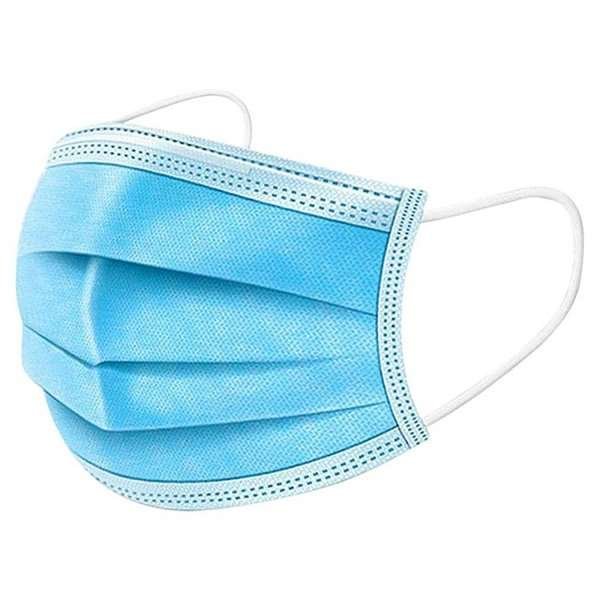3-lagers mask med resår - 50 st. per låda #1