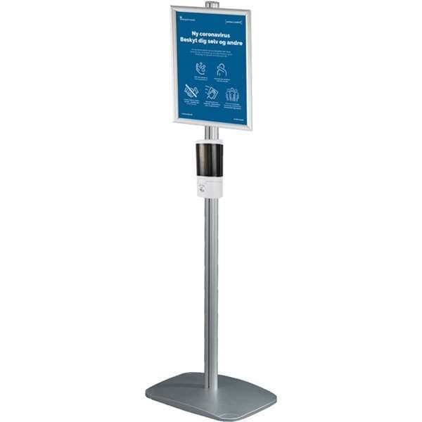 Handdesinfektionsställ med automatisk handdesinfektionsautomat och A4 snäppram #1