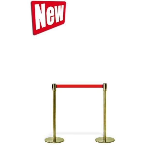 Barriärstolpesystem, 2 stativ med rött bälte #6