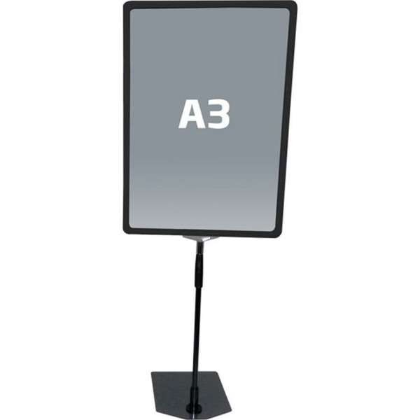 Flex Plast prisram Infoställ med fot - A3 - svart #4