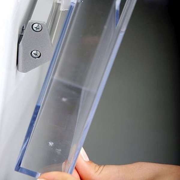 Broschyrhållare för vägg, aluminiumskena med 2 st. A5 akrylhållare #3