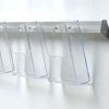 Broschyrhållare för vägg, aluminiumskena med 2 st. A5 akrylhållare #8