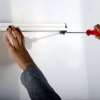 Broschyrhållare för vägg, aluminiumskena med 2 st. A5 akrylhållare #7