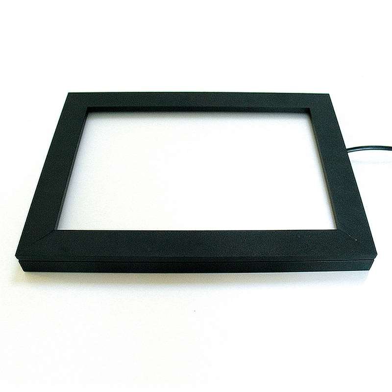 Crown LED Out box - Enkelsidig - Svart - A4