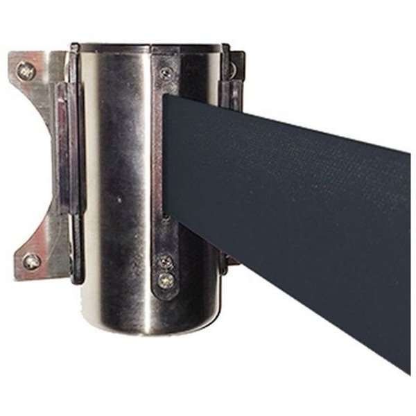 Crowd Barrier, Wall Dispenser, Black, med 3 meter svart bälte #1