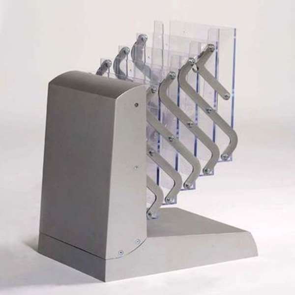Uppfällbart broschyrställ - 5xA4 - 21x29,7 cm - grått #2