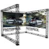 Crown Truss 15 U-form 3 x 3 m - svart #1