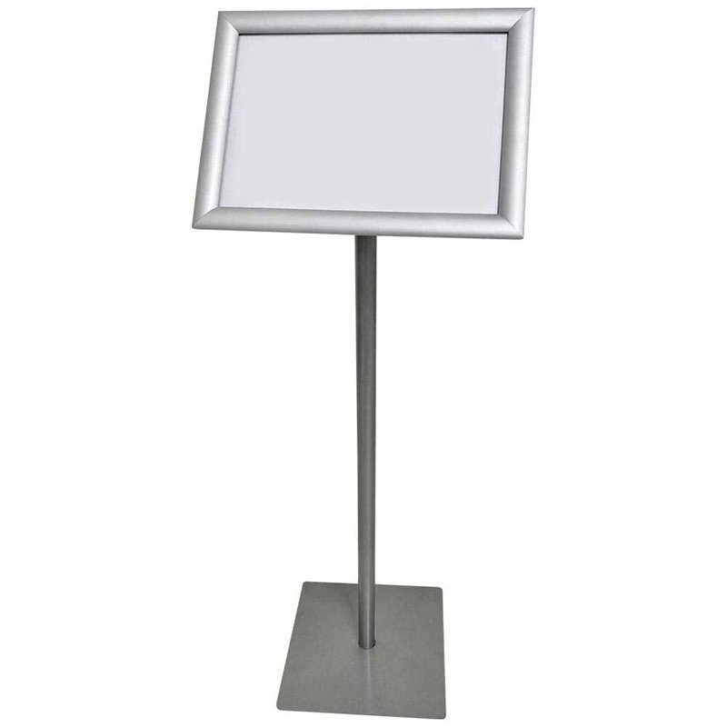 BASIC Infostand A4 - 92mm hög v- snäppramar profil 25mm, silver #8