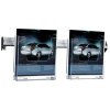 Broschyrhållare för vägg, aluminiumskena med 2 st. A5 akrylhållare #1