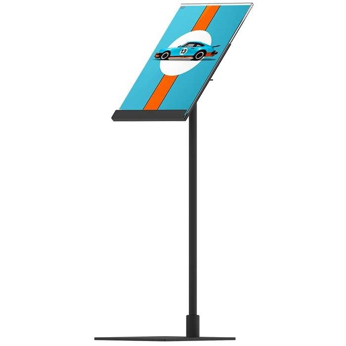 Design Stand. bordsskylt med vinklad hållare, vertikal A5 akrylhållare, svart #2