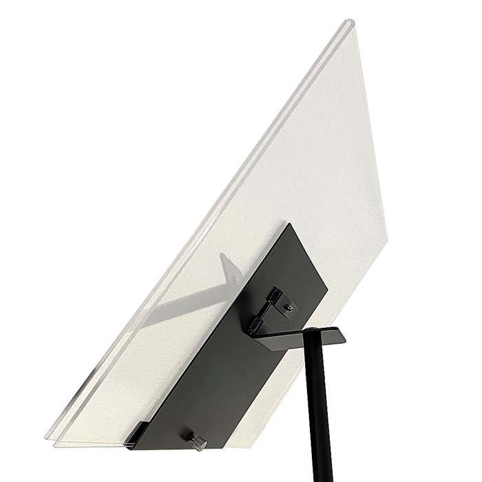Design Stand. bordsskylt med vinklad hållare, vertikal A5 akrylhållare, svart #3