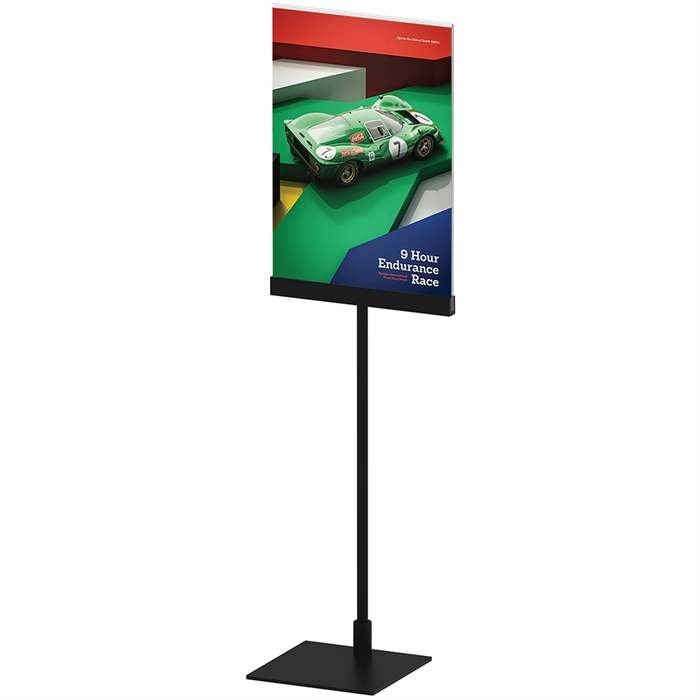 Design Stand, bordsskylt med akrylhållare vertikal A4, svart #1