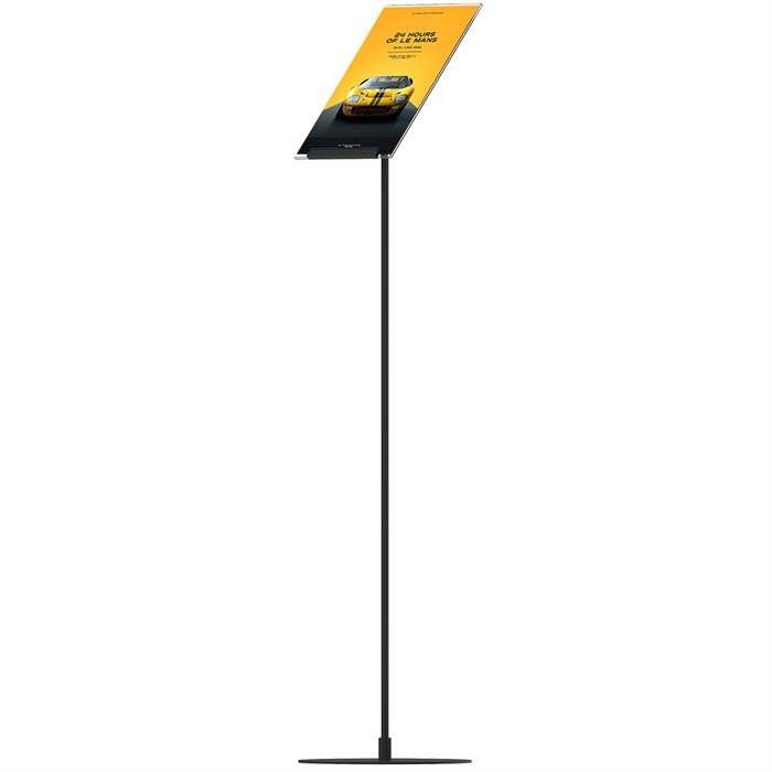 Design Stand, golvskylt med 50 graders vinklad hållare, vertikal A4 akrylhållare, svart #2