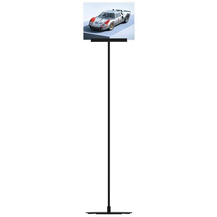 Design Stand, golvskylt med akrylhållare liggande A4, svart #2
