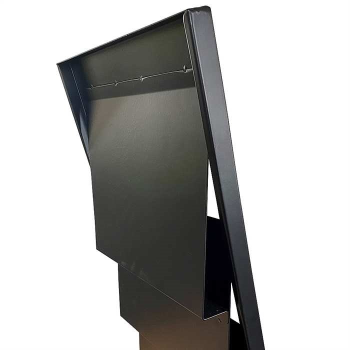 Design Stand broschyrhållare i stål A4/M65 med 6/12 fickor, svart #6