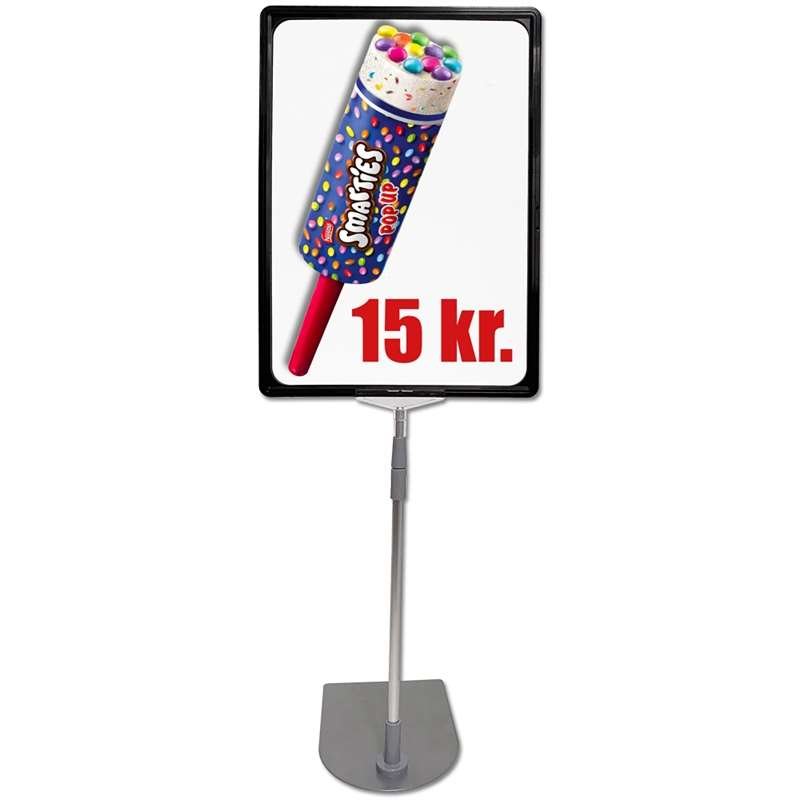 Pris ramsats, aluminiumfot och stång, svart A3 ram (29,7 x 42cm) #1
