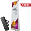 Flex Roll-up, dubbelsidig, alu/silver, 100 x 230 cm, med väska #1
