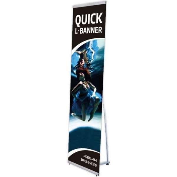 Quick L-Banner Enkelsidig utan banderoll och tryck - 40x200cm #1