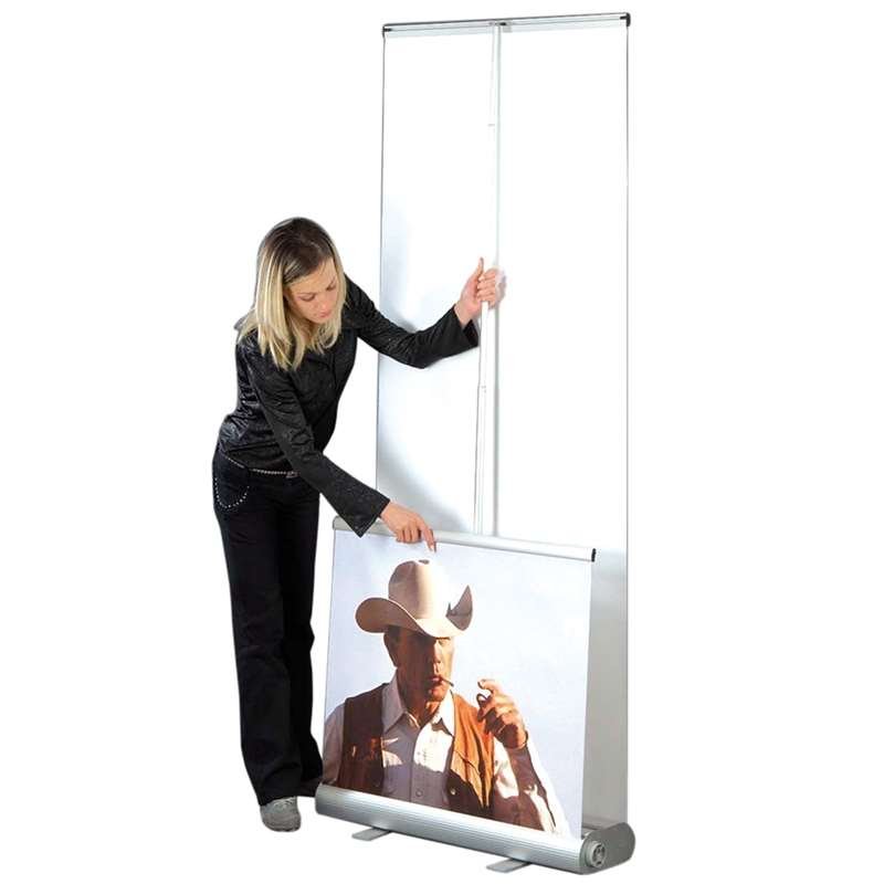 Flex Roll-up, dubbelsidig, alu/silver, 100 x 230 cm, med väska #9