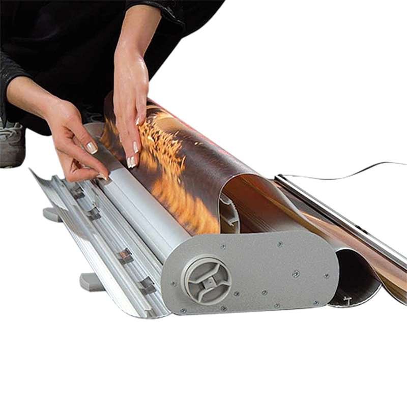 Flex Roll-up, dubbelsidig, alu/silver, 100 x 230 cm, med väska #7