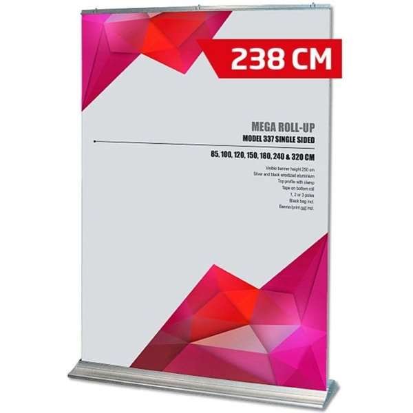 Mega Roll-up enkelsidig - 240x250 cm - silver #1