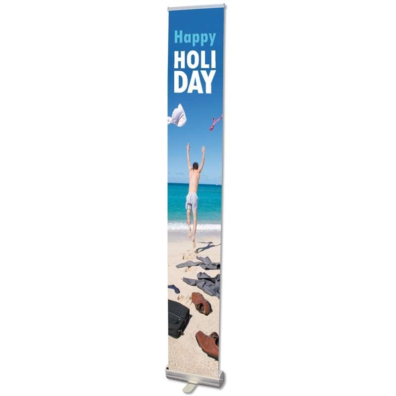 Basic Roll-up enkelsidig - 30x180 cm - silver #10