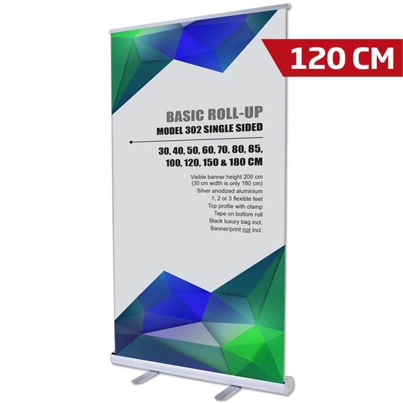 Basic Roll-up enkelsidig - 120x200 cm - silver #1