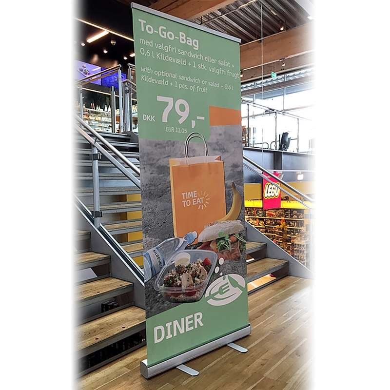 Budget Roll-up enkelsidig - 85x200 cm - silver #9