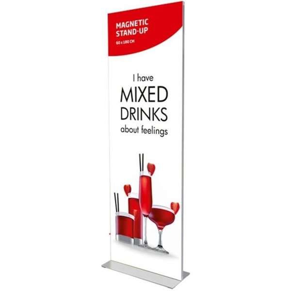 Magnetisk ståupp 60x180cm. i silver #1