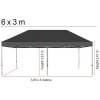 Eventtält Lux, 3 x 6 m, alu/silver med svart topp #9