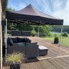 Eventtält Lux, 4 x 4 m, alu/silver med svart topp #11