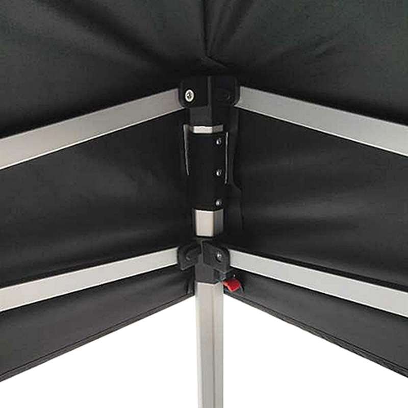 Eventtält Lux, 2 x 2 m, alu/silver med svart topp #7