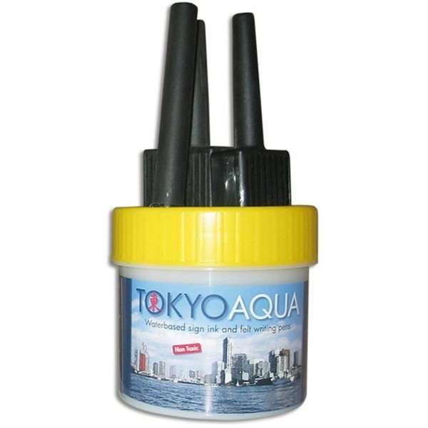 Tokyo Aqua - 4 filtpennset - Gul #1