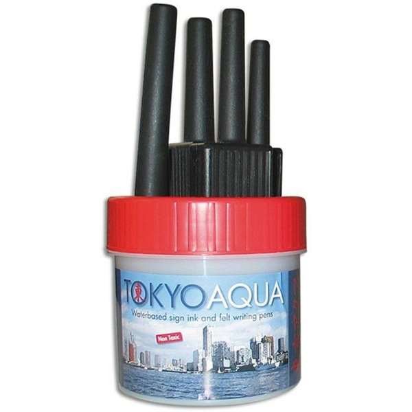 Tokyo Aqua - 4 filtpennset - Röd #1