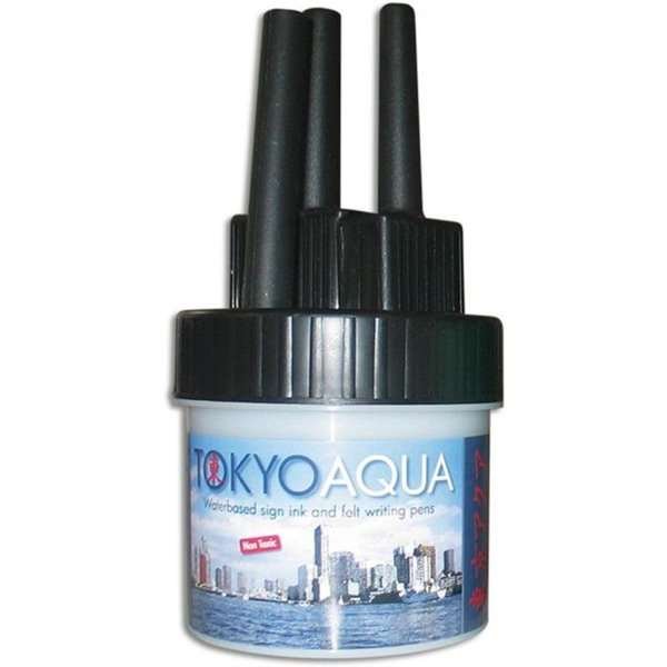 Tokyo Aqua - 4 Filt Pen Set - Svart #1