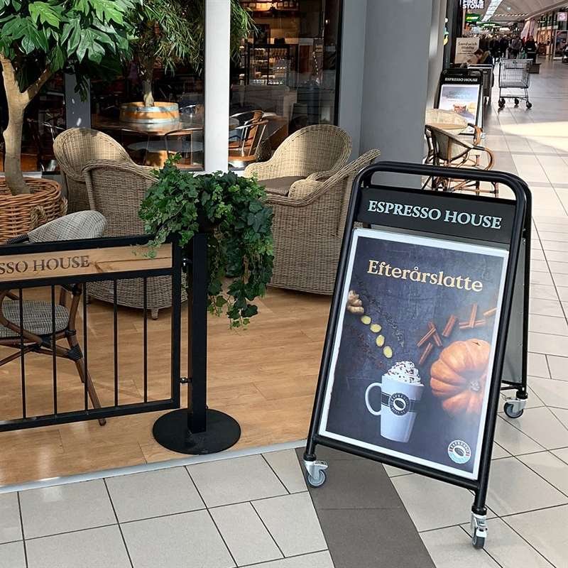 Expo Sign Lux Gatupratare med 4 hjul - 50x70cm - svart #6