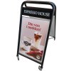Expo Sign Lux Gatupratare med 4 hjul - 50x70cm - svart #1