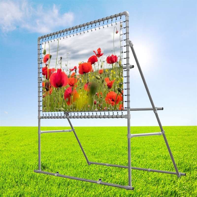 Banner Tube High Stand, fristående ram av aluminiumrör 0,3 mm / Ø 48 mm - 100 x 100 cm #2