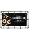 Banner Tube Wall Ram, ram med väggfäste, tillverkad av 48 mm aluminiumrör, 100 x 50 cm #1