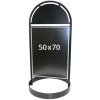 Gatupratare Gotik Circle city sign skyltställ - 50x70 cm - svart #1
