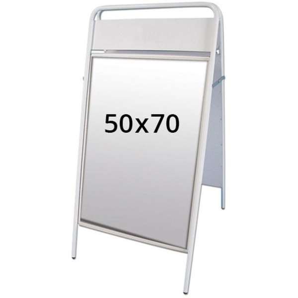 Expo Sign Gatuställ/Easy Sign Gatupratare - 50x70 cm - vit #1