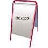 Expo Sign Standard Gatuställ - 70x100 cm - röd #1