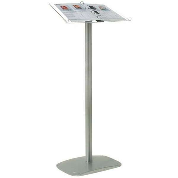 Flick Menu-stativ horisontellt - A4 Lövstöd - 21x29,7 cm - silver #1