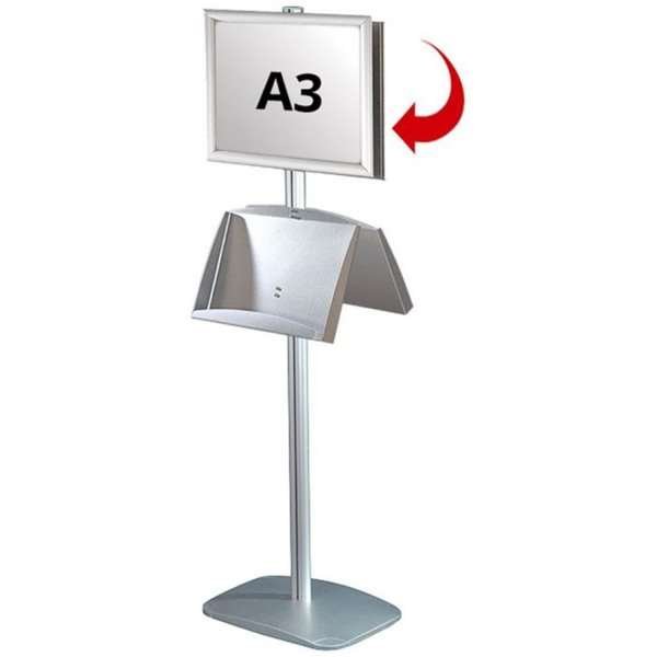 Mini Multi Stand - Dubbelsidig A3 snäppram + A3 stålhylla #1