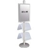 Multi Stand 4 - Dubbelsidig med 2 akrylhyllor 25mm 2 x 60x85cm #1