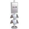 Multi Stand 4 - Dubbelsidig med 2 stålhyllor 25mm 2 x 70x100cm #1