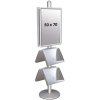 Multi Stand 4 - Dubbelsidig med 2 stålhyllor 25mm 2 x 50x70cm #1