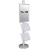 Multi Stand 3 - Enkelsidig med 2 akrylhyllor 25mm 1x70x100cm #1