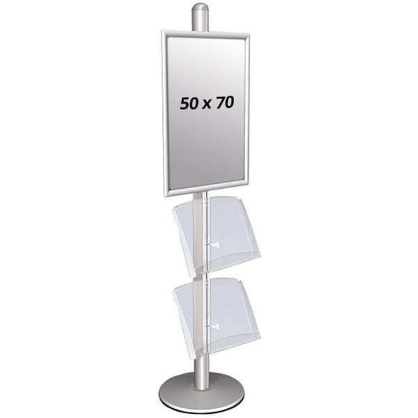 Multi Stand 3 - Enkelsidig med 2 akrylhyllor 25mm 1x50x70cm #1